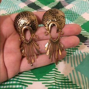 Vintage brass earrings